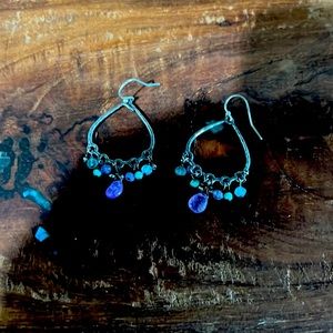 Sundance Sterling, Turquoise and Amethyst Earrings